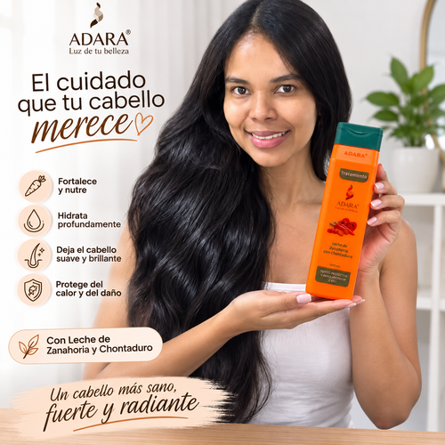Acondicionador para cabello  liso Leche  de Zanahoria