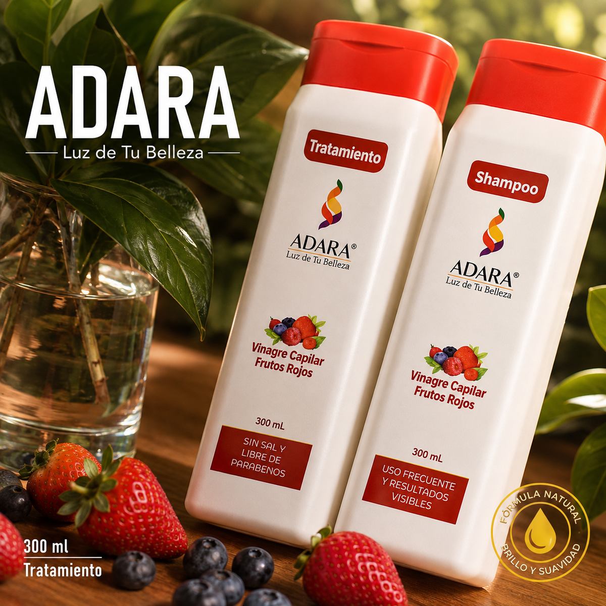 Combo Shampoo y Acondicionador Vinagre Capilar Control Caspa | ADARA