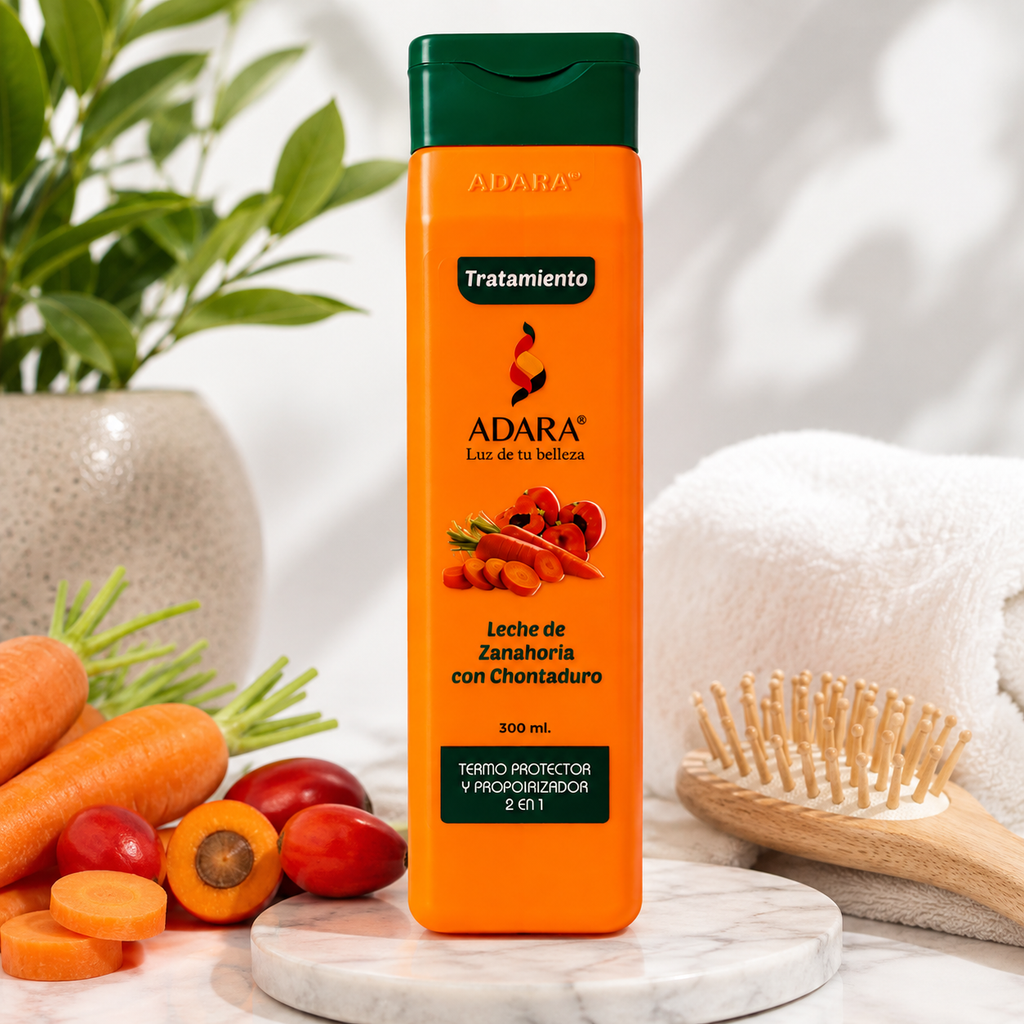 Acondicionador para cabello  liso Leche  de Zanahoria