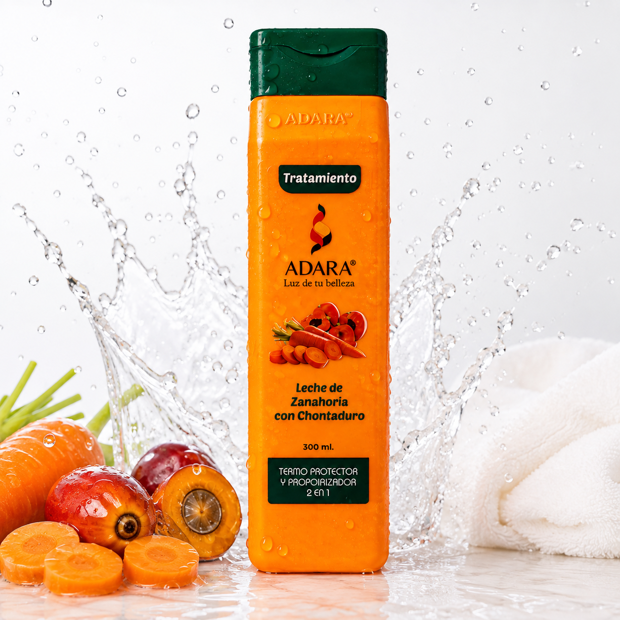 Acondicionador para cabello  liso Leche  de Zanahoria