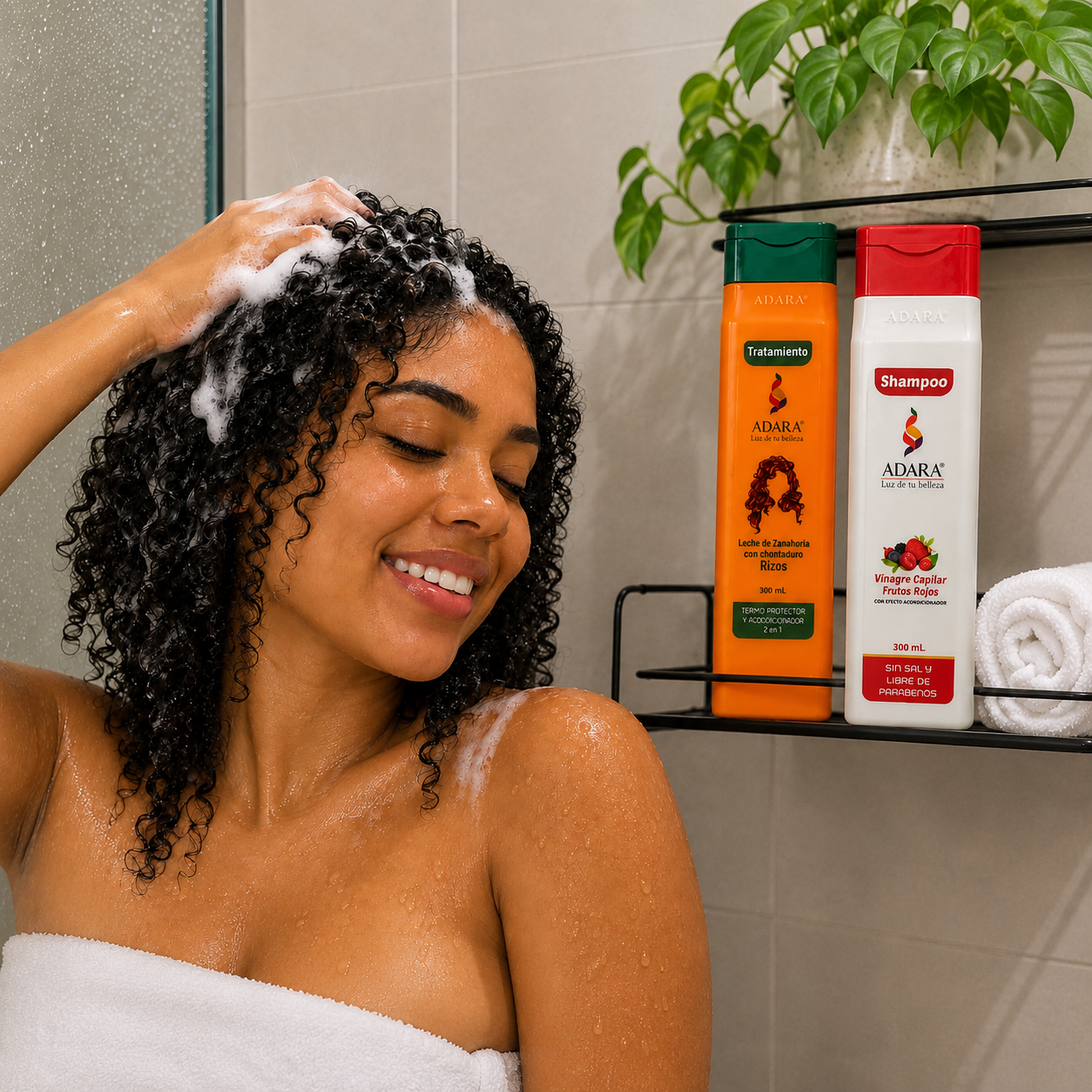 Shampoo Leche  de Zanahoria para cabello Rizo