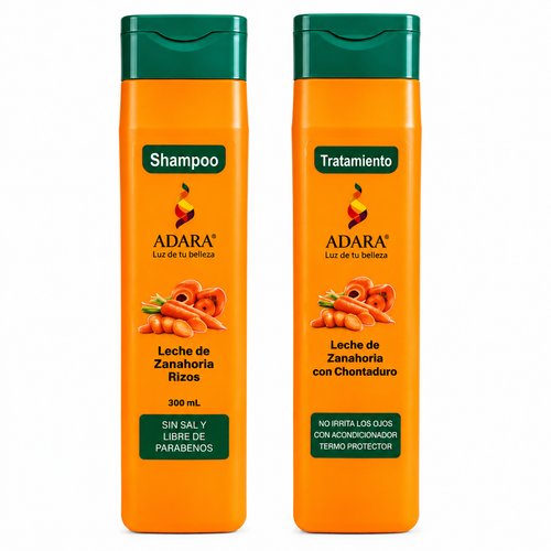 Combo Leche de Zanahoria para Cabello Liso | ADARA