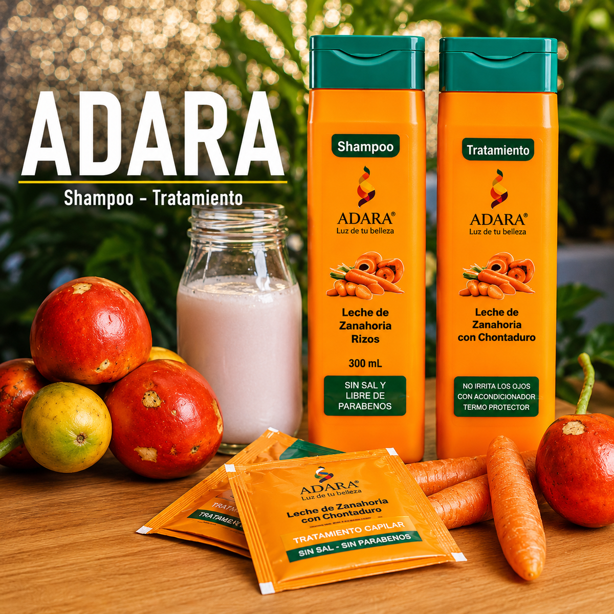 Combo Leche de Zanahoria para Cabello Liso | ADARA