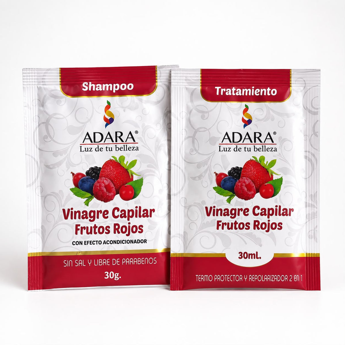 Caja Sachet Adara Shampoo y Tratamiento x24 Unidades | Cuidado Capilar