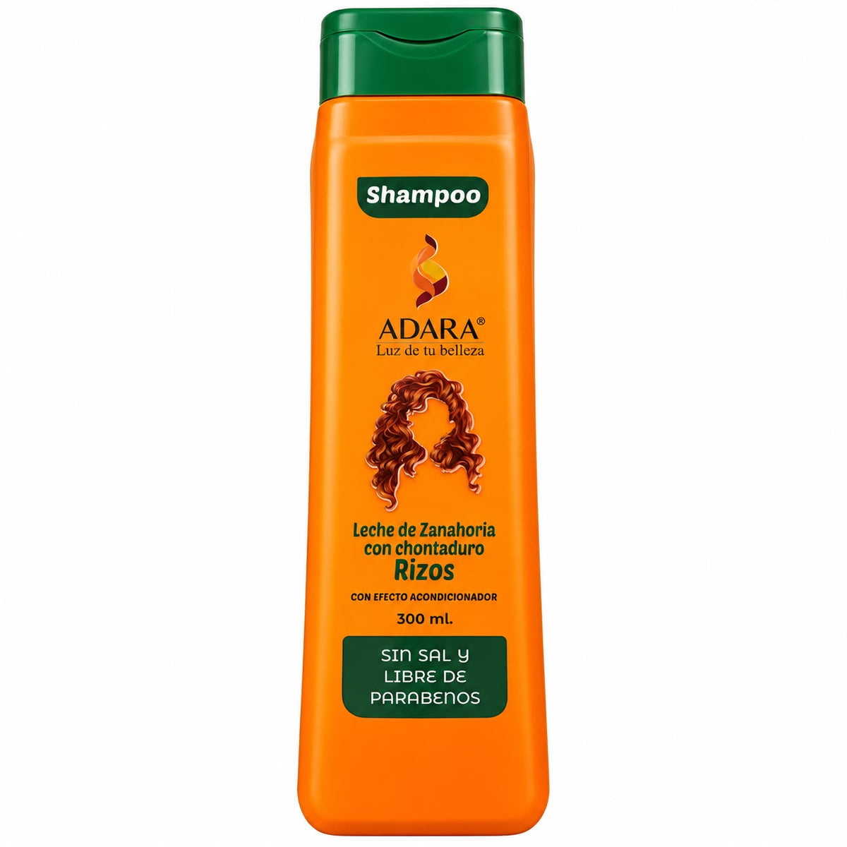 Shampoo Zanahoria y Chontaduro Adara Cabello Rizado, Nutrición e Hidratación