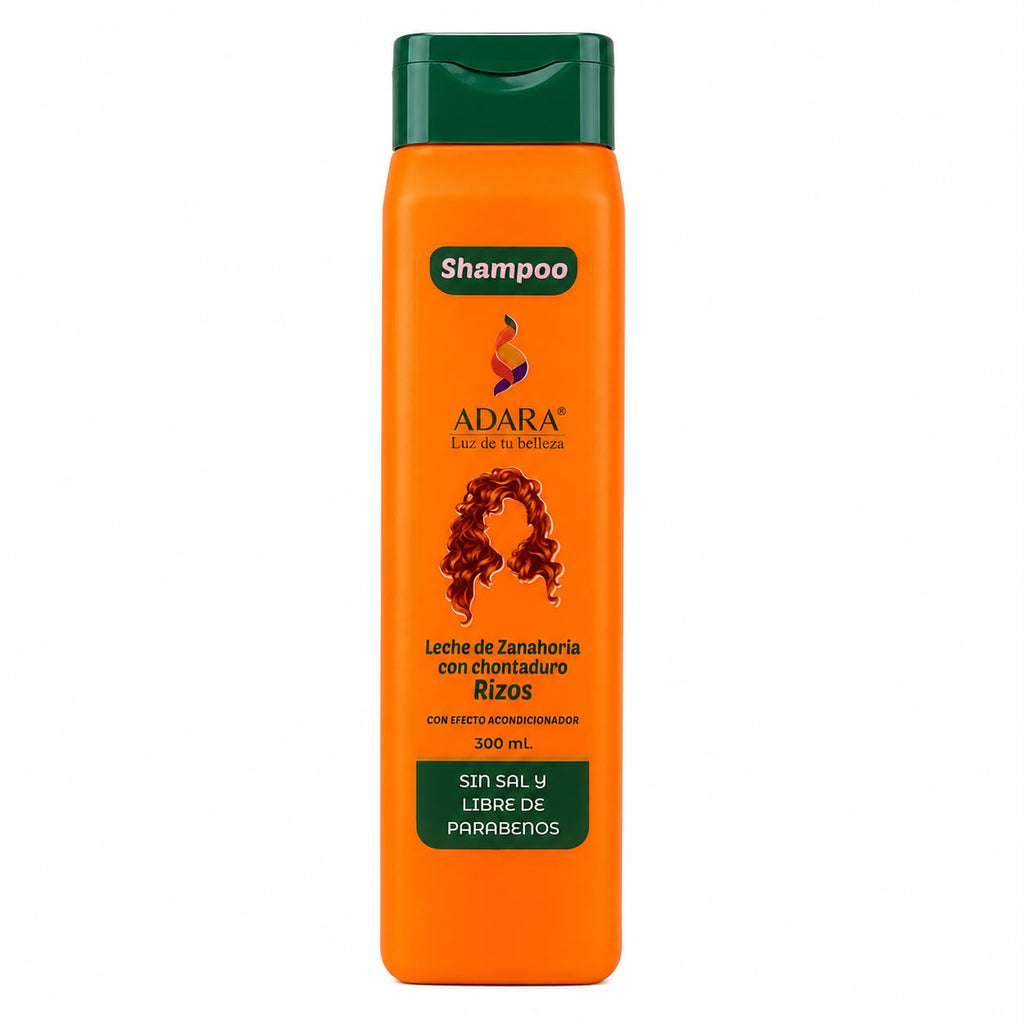 Shampoo Zanahoria y Chontaduro Adara Cabello Rizado, Nutrición e Hidratación